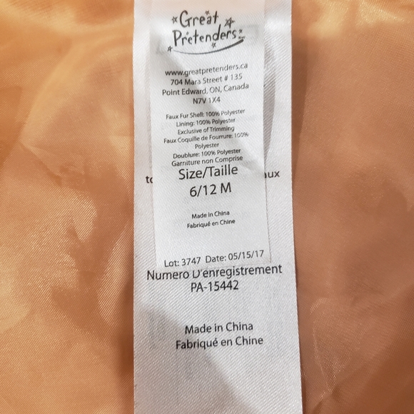 Great Pretenders Giraffe Baby Cape Costume, 6-12 months - Picture 9 of 9